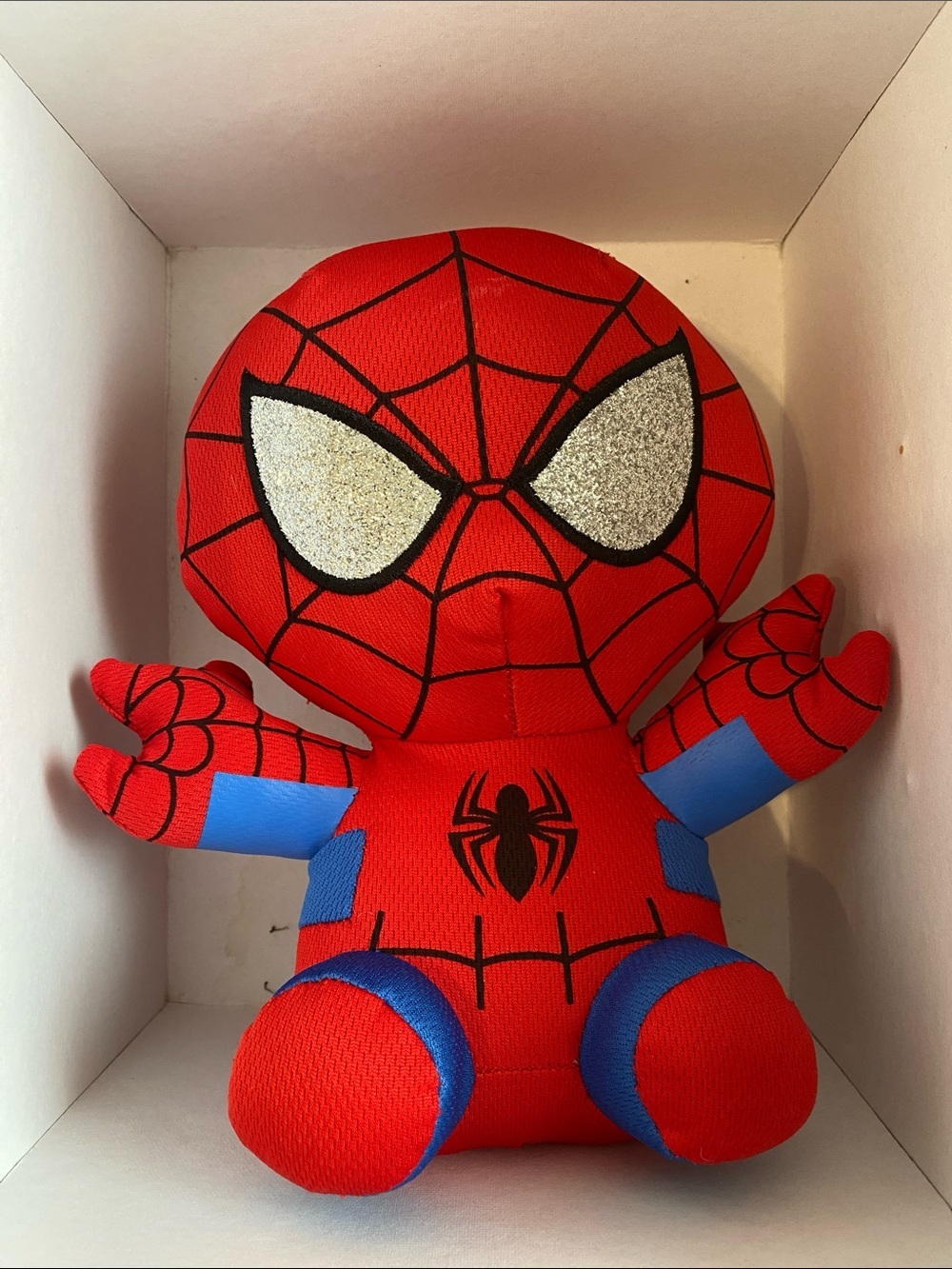 Spider-Man Plush Toy with Glitter Eyes - Kids Stuffed Animal